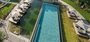 Außenpool von oben-Das Mühlbach-Bad Füssing-Niederbayern