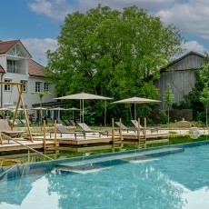 Der Aussenpool des Hotels Mühlbach - Thermal Spa