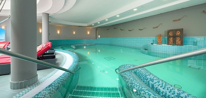 Pool of the well being SPA section at the Grand Hotel Binz on the Baltic Island of Rügen