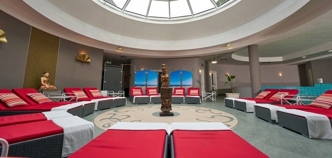 Rest area of the well being SPA section at the Grand Hotel Binz on the Baltic Island of Rügen