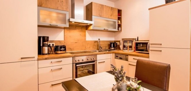 Küche im Apartment des Wellness Resort Romantischer Winkel im Harz, Bad Sachsa