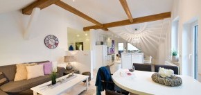 Die Sofaecke im Wohlfühl-Appartement des Wellness Resort Romantischer Winkel im Harz, Bad Sachsa