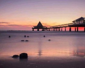 Pier on Usedom at sunset