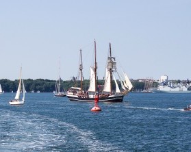 Sailing vessels on the Kiel Fjord