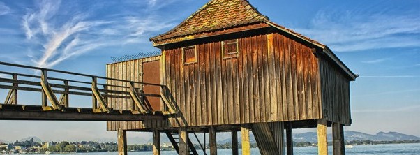 Lake pile dwellings in Lake Constance on the Vorarlberg